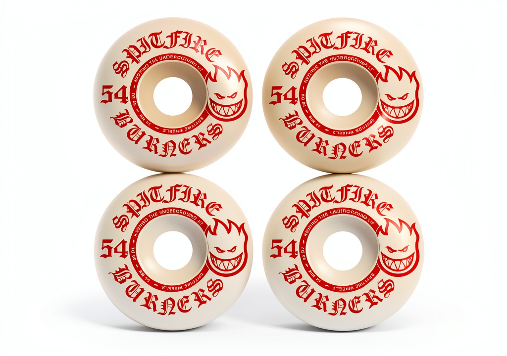 Spitfire Burners 99A Skateboard Wheels 54mm Red